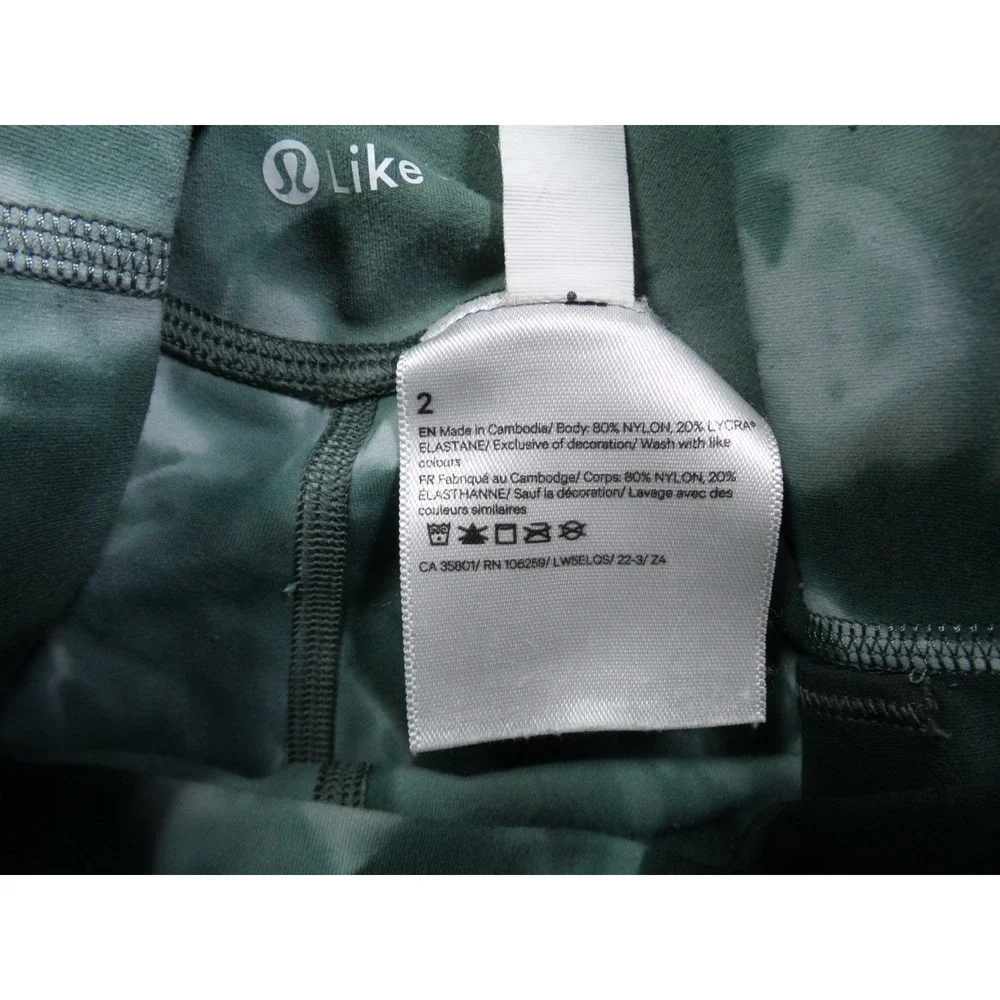 Lululemon Leggings Womens Size 2 Green Align High-Rise Diamond‎ Dye Comfort